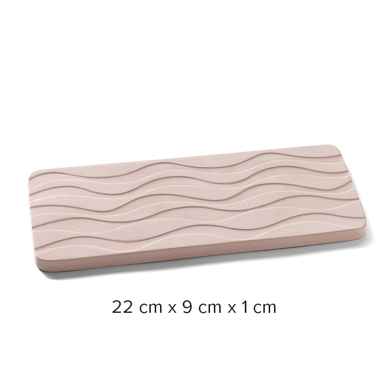 Diatomite Tray & Cup Collection, Quick-Dry Countertop Organisers