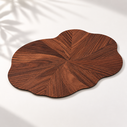 Soft Absorbent Wood-Grain Bath Mat, Quick-Dry Bathroom Floor Mat