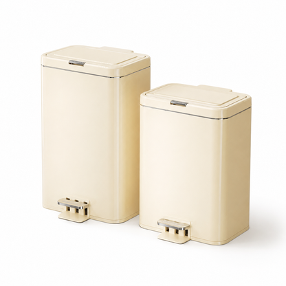 Japandi Soft-Close Pedal Bin with Double Lid