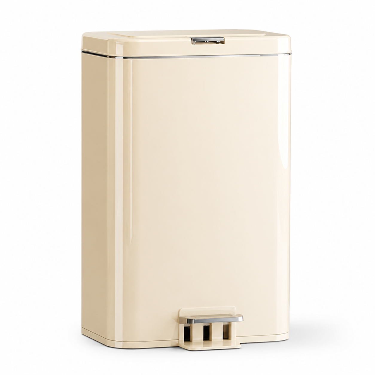 Japandi Soft-Close Pedal Bin with Double Lid