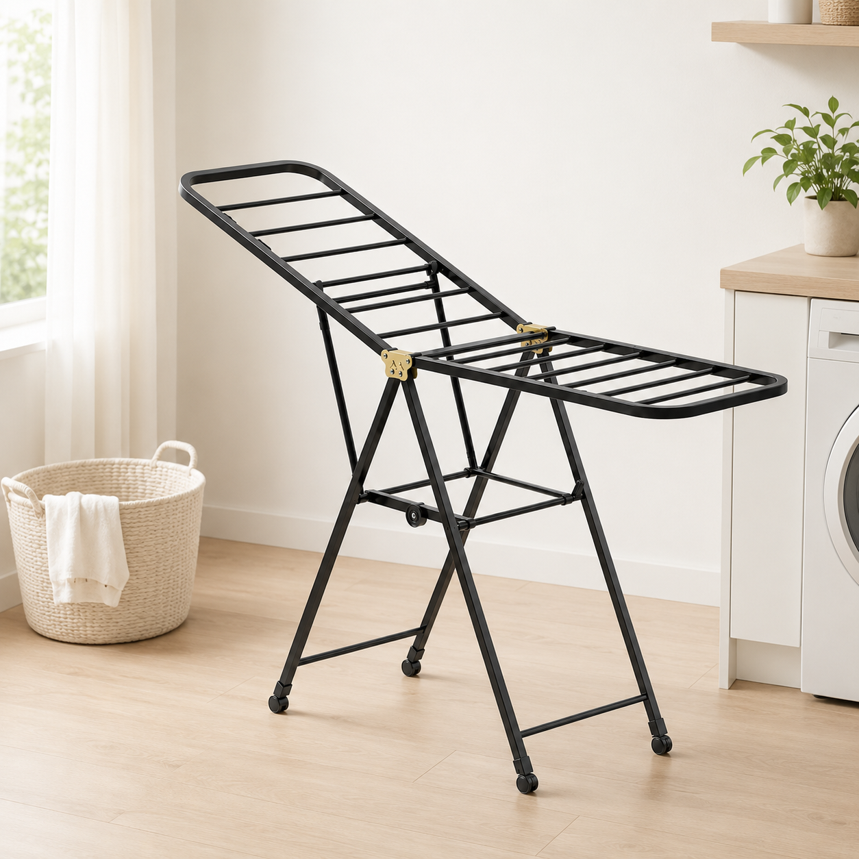 Foldable Laundry Drying Rack 170cm, 2-Tier or 3-Tier Clothes Airer