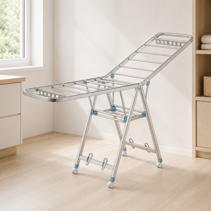 Foldable Laundry Drying Rack 170cm, 2-Tier or 3-Tier Clothes Airer