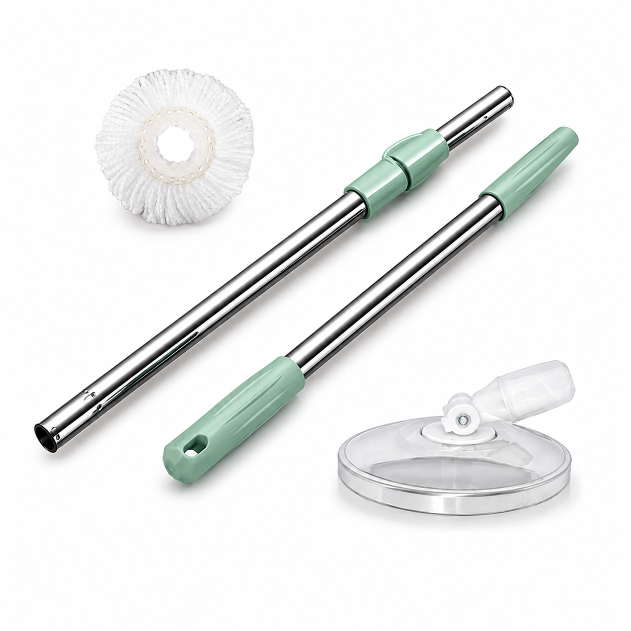 Spin Mop & Bucket Set, 360° Rotating Microfibre Floor Cleaning Mop