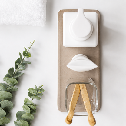 Diatomite Tray & Cup Collection, Quick-Dry Countertop Organisers