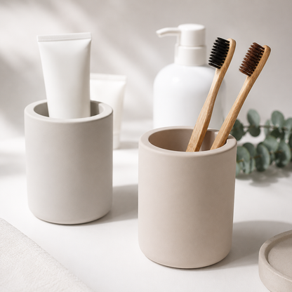 Diatomite Tray & Cup Collection, Quick-Dry Countertop Organisers